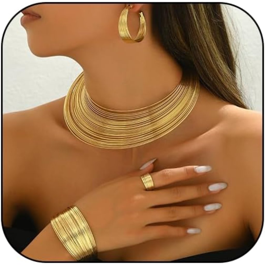 Gold Jewelry Set For Women African Jewelry Sets Africans Choker Necklace Sets St